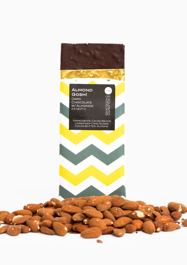 73% Almond Gosh, Ecuador Dark Chocolate & Almond Bar