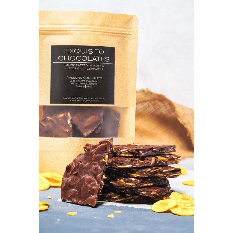 Apeeling Chocolate: Chocolate-Covered Plantain Clusters